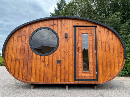 Halo Saunas Tranquil Ellipse Sauna 5m x 2.38m - Nuovo Luxury - Outdoor Sauna