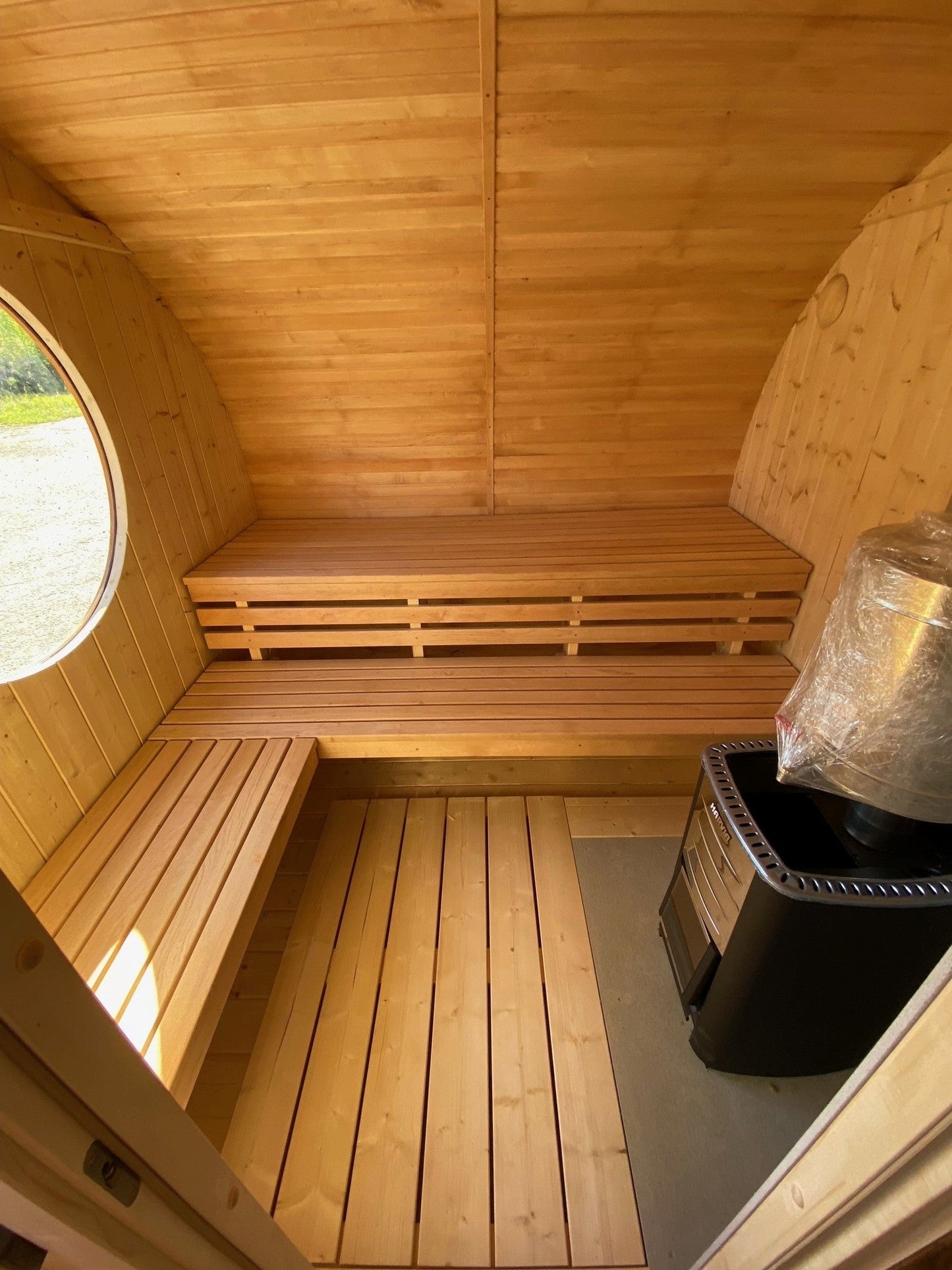 Halo Saunas Tranquil Ellipse Sauna 5m x 2.38m - Nuovo Luxury - Outdoor Sauna