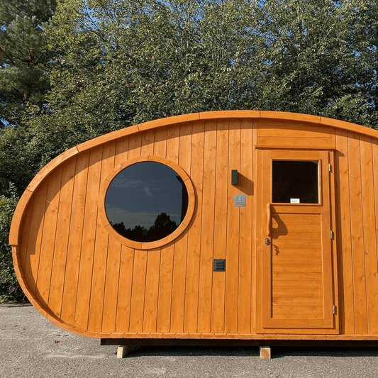 Halo Saunas Tranquil Ellipse Sauna 5m x 2.38m - Nuovo Luxury - Outdoor Sauna