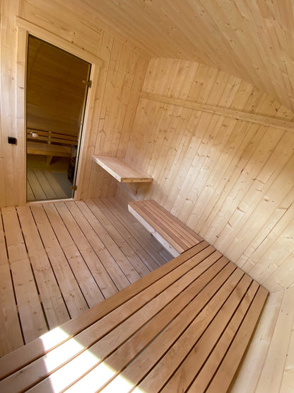Halo Saunas Tranquil Ellipse Sauna 5m x 2.38m - Nuovo Luxury - Outdoor Sauna