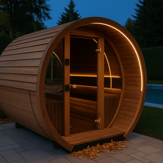 Halo Saunas Valour Barrel Sauna - Nuovo Luxury - Outdoor Sauna