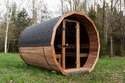 Halo Saunas Vox Barrel Sauna Thermo - wood - Nuovo Luxury - Outdoor Sauna