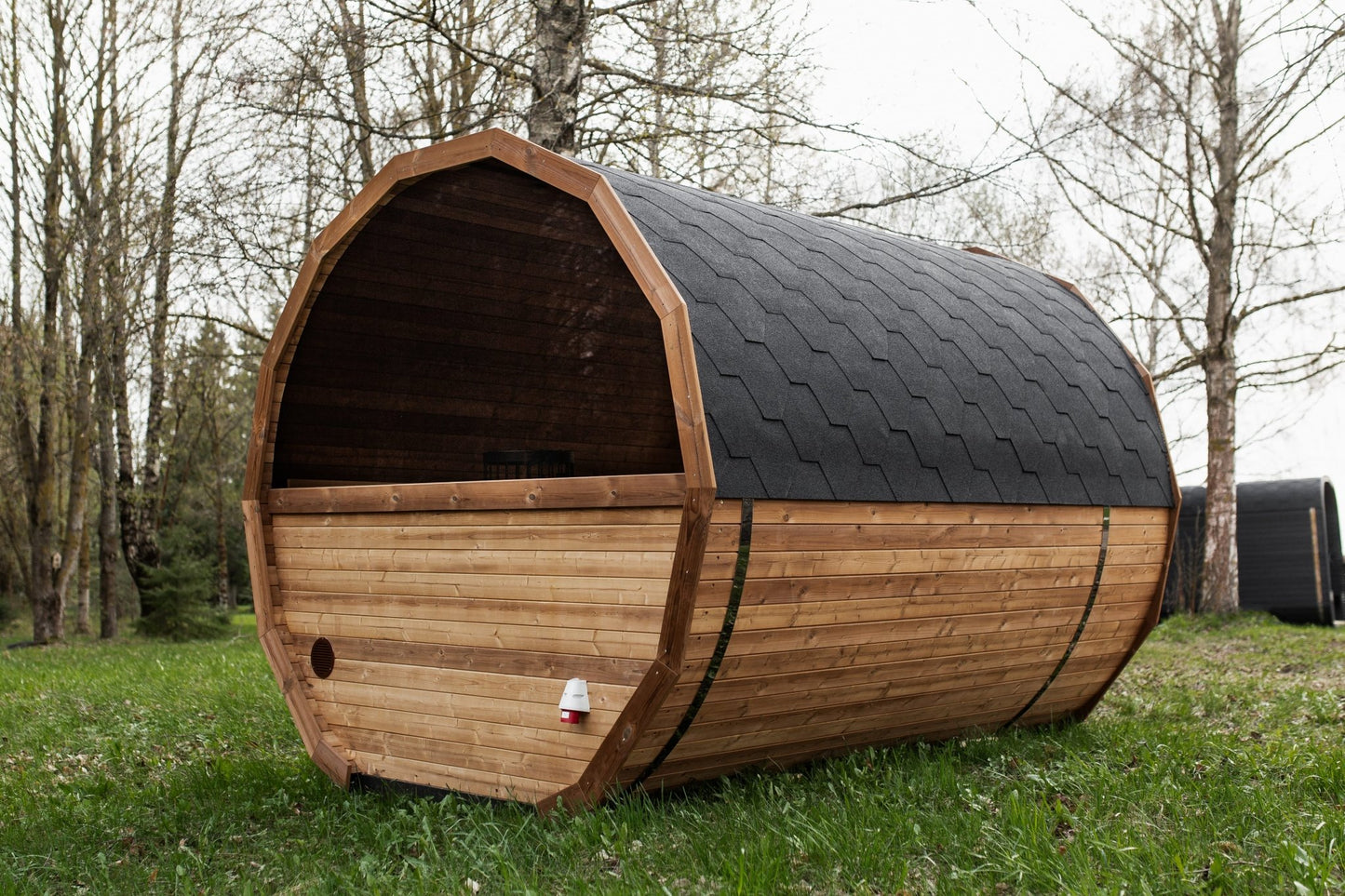 Halo Saunas Vox Barrel Sauna Thermo - wood - Nuovo Luxury - Outdoor Sauna
