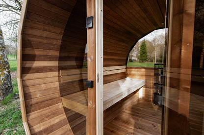 Halo Saunas Vox Barrel Sauna Thermo - wood - Nuovo Luxury - Outdoor Sauna