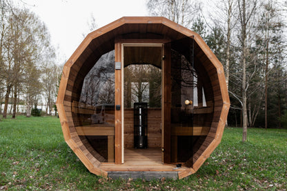 Halo Saunas Vox Barrel Sauna Thermo - wood - Nuovo Luxury - Outdoor Sauna