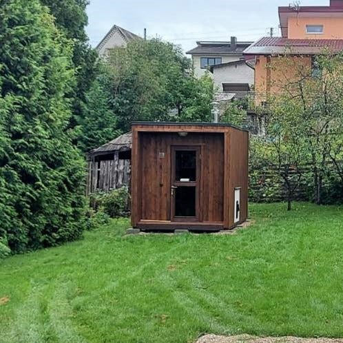 Halo Saunas Z1 Traditional Timber Frame Sauna 3.5m x 2.45m - Nuovo Luxury - Outdoor Sauna