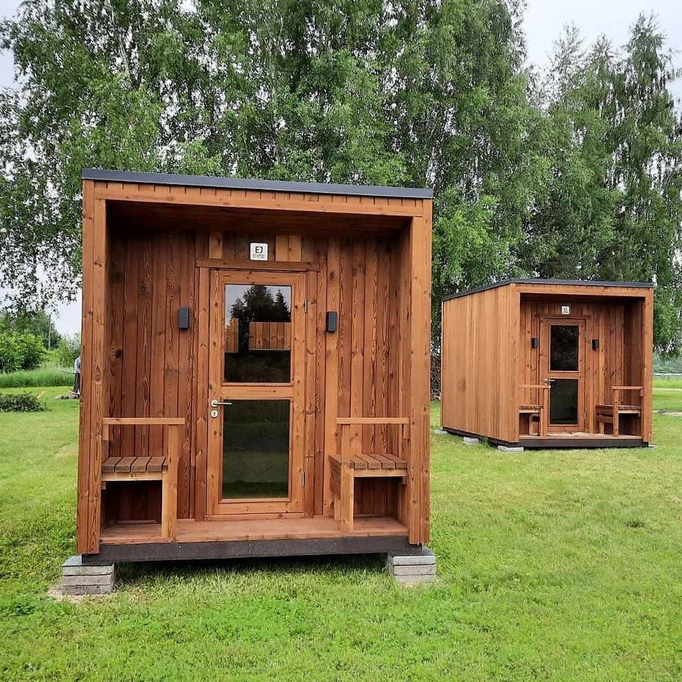 Halo Saunas Z1 Traditional Timber Frame Sauna 3.5m x 2.45m - Nuovo Luxury - Outdoor Sauna
