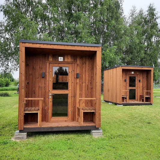 Halo Saunas Z1 Traditional Timber Frame Sauna 3.5m x 2.45m - Nuovo Luxury - Outdoor Sauna