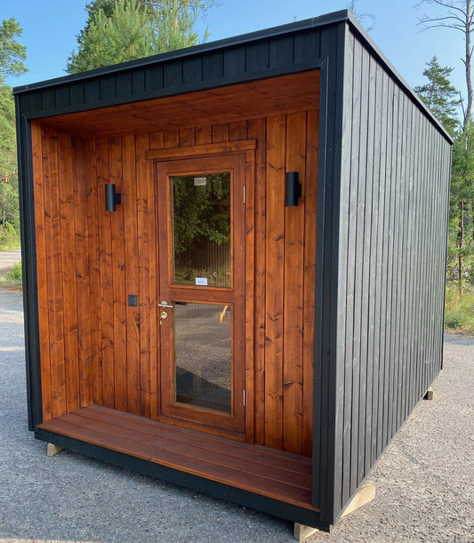Halo Saunas Z2 Traditional Timber Frame Sauna 3.5m x 2.45m - Nuovo Luxury - Outdoor Sauna