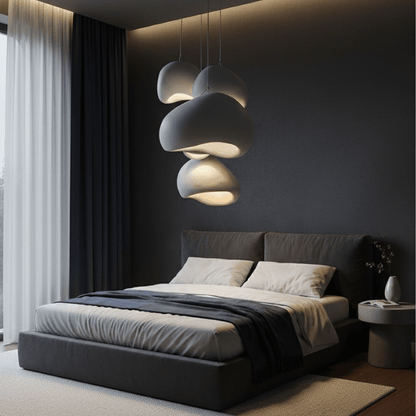 HaloStone Textured Pendant – Soft Ambient LED Lighting (1 Piece) - Nuovo Luxury - Lighting