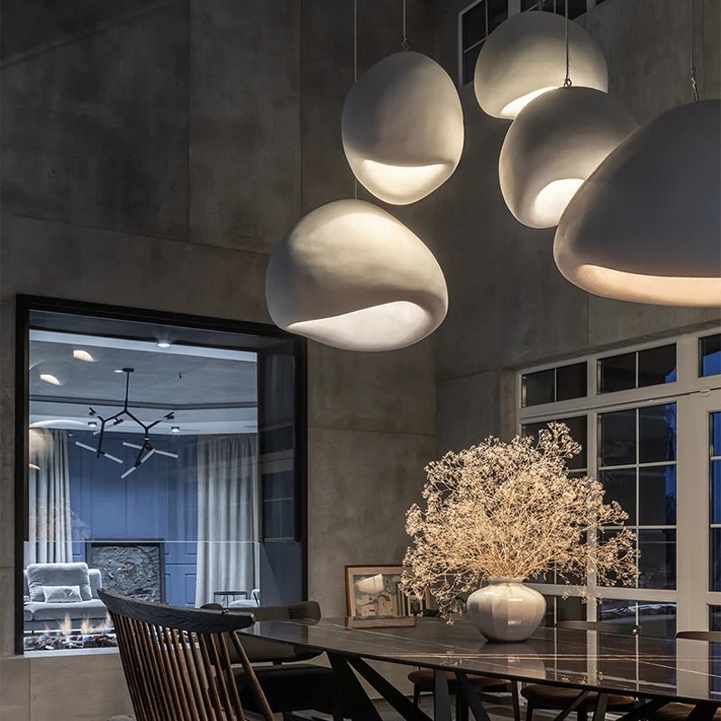 HaloStone Textured Pendant – Soft Ambient LED Lighting (1 Piece) - Nuovo Luxury - Lighting