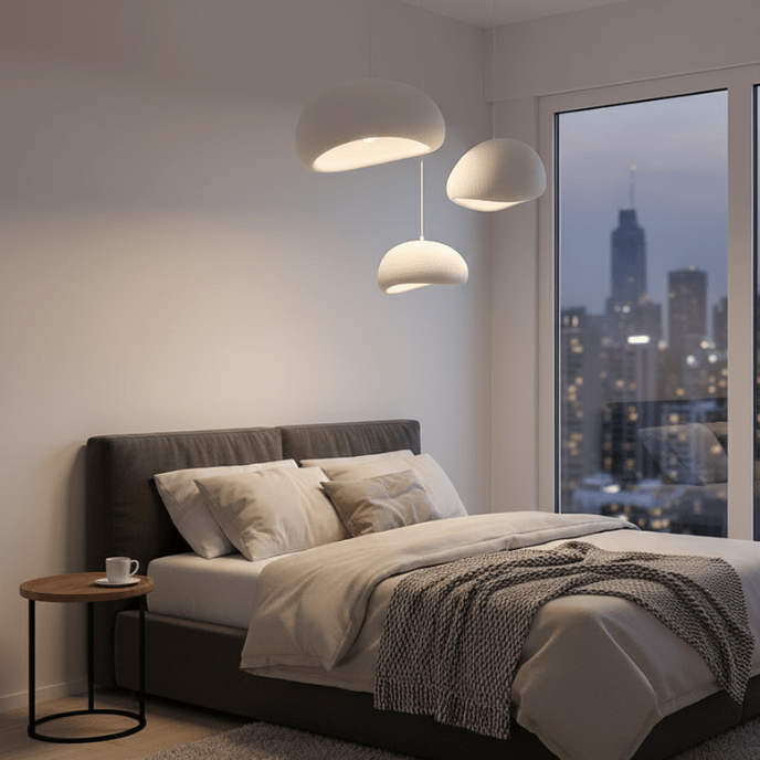 HaloStone Textured Pendant – Soft Ambient LED Lighting (1 Piece) - Nuovo Luxury - Lighting