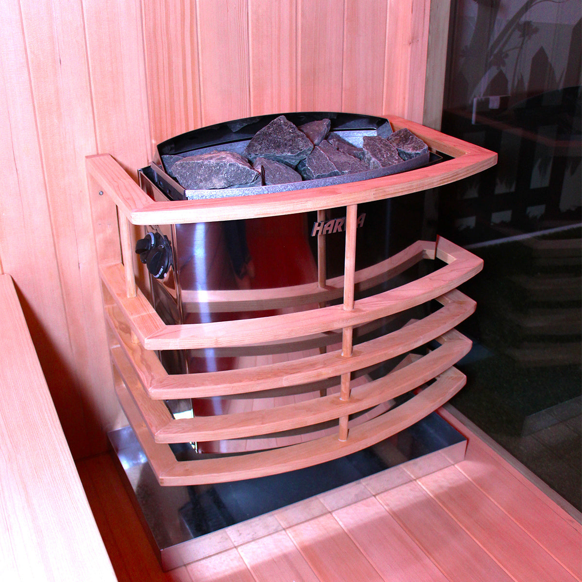 Outdoor Hybrid-Heating 4 Person Infrared & Electric Stove Sauna 2m x 2m