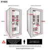 Home Infrared Sauna KY005 - 1100mm x 1000mm - Nuovo Luxury - Indoor Infrared Sauna
