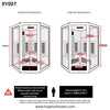 Home Infrared Sauna KY007 - 1500mm x 1500mm - Nuovo Luxury - Indoor Infrared Sauna