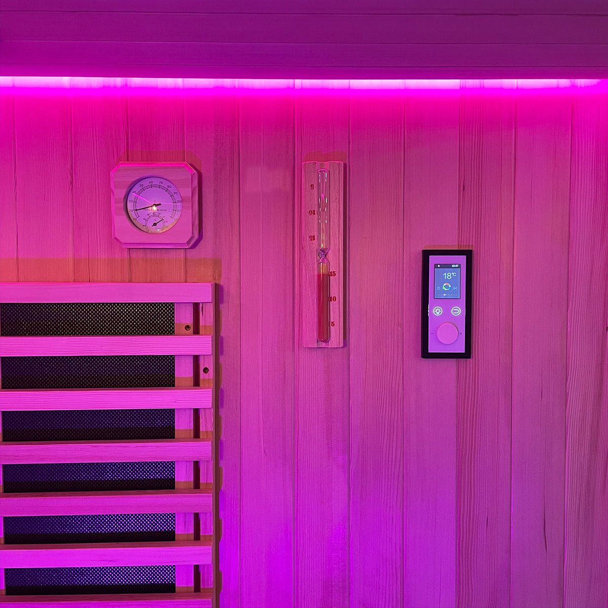 Hybrid Outdoor 2 - Person Sauna w/ Bluetooth Speakers - Nuovo Luxury - Outdoor Sauna