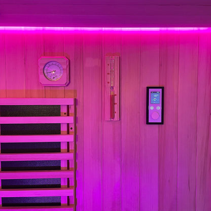 Hybrid Outdoor 2 - Person Sauna w/ Bluetooth Speakers - Nuovo Luxury - Outdoor Sauna