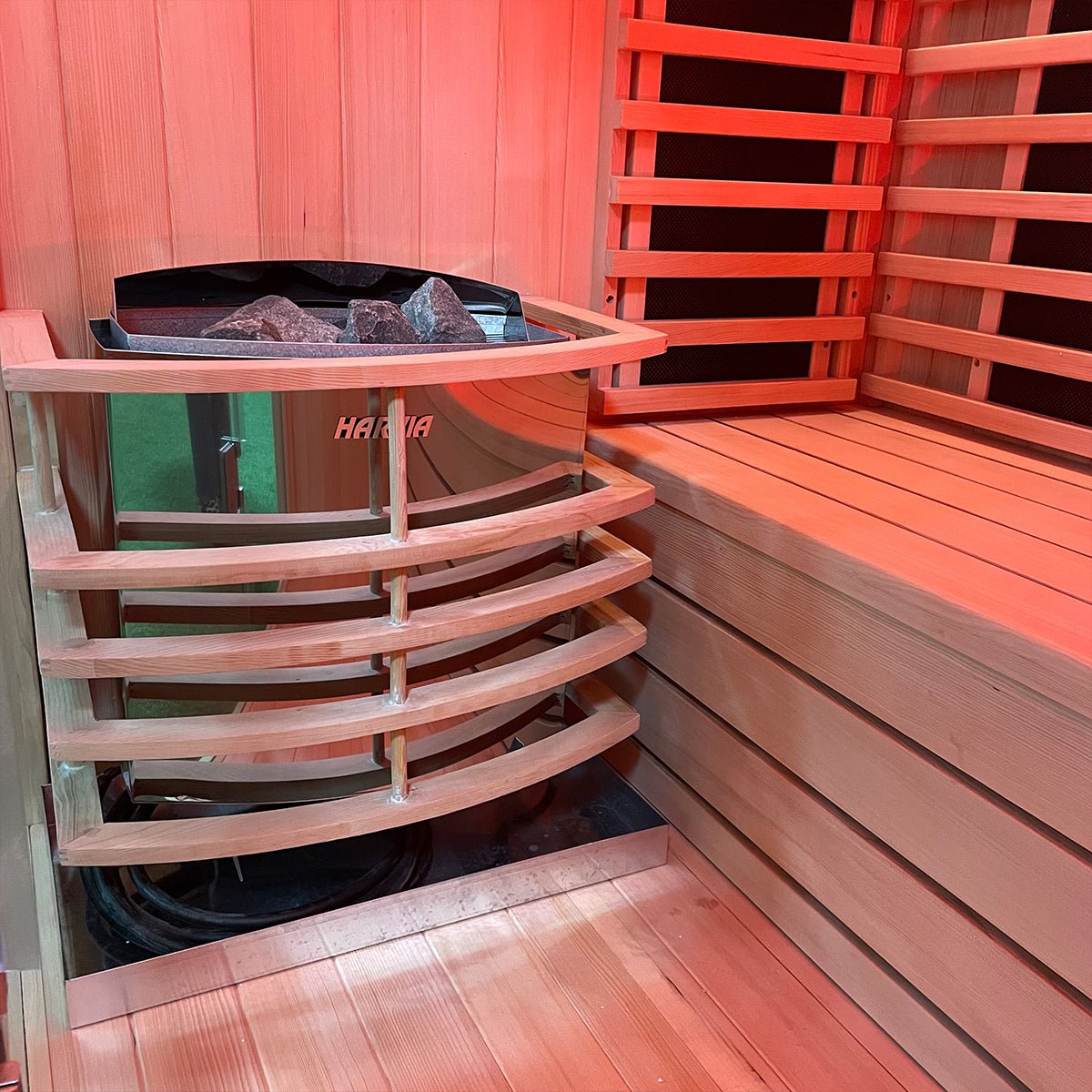 Hybrid Outdoor 2 - Person Sauna w/ Bluetooth Speakers - Nuovo Luxury - Outdoor Sauna
