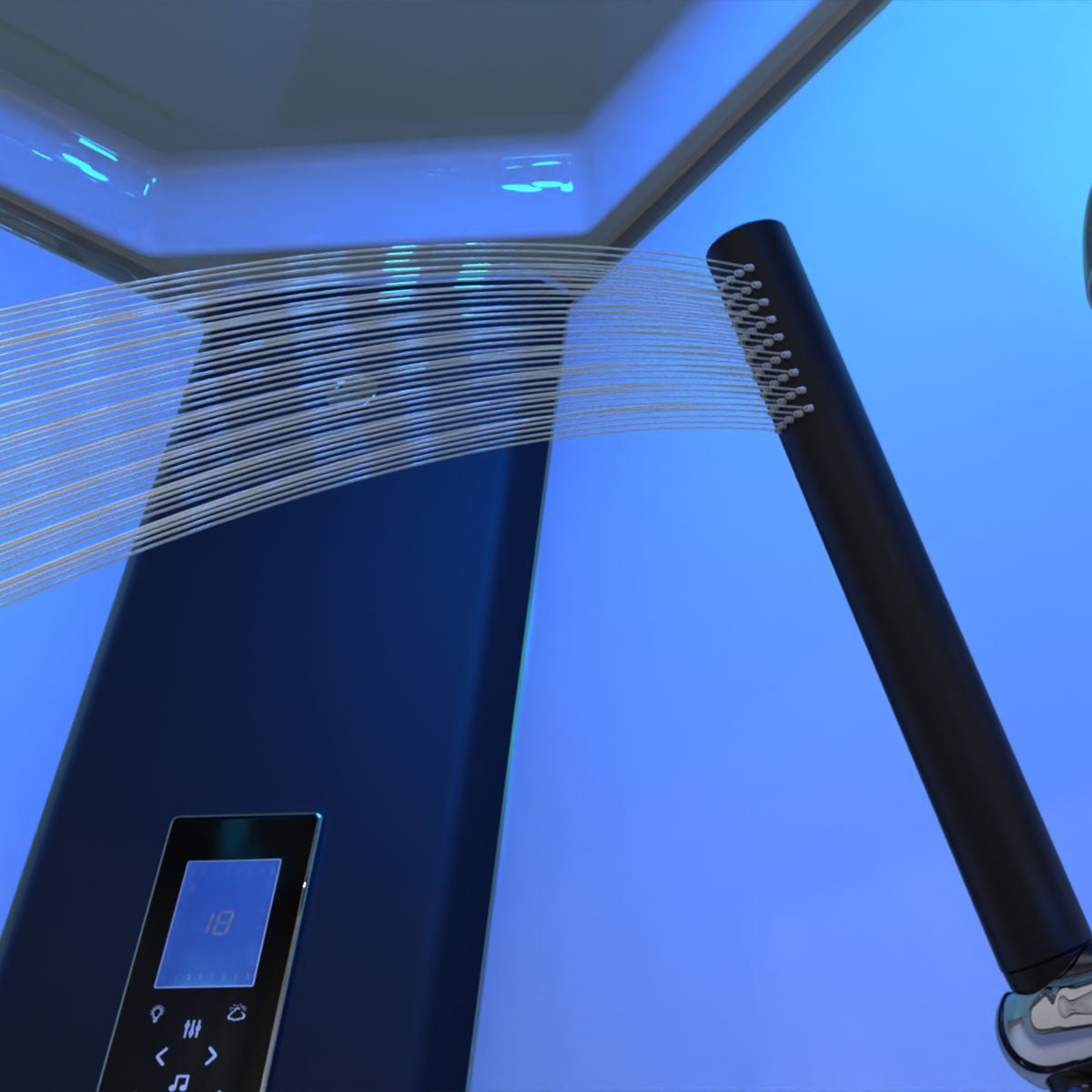 Insignia Monochrome Rectangle Steam Shower - Nuovo Luxury - Steam Shower