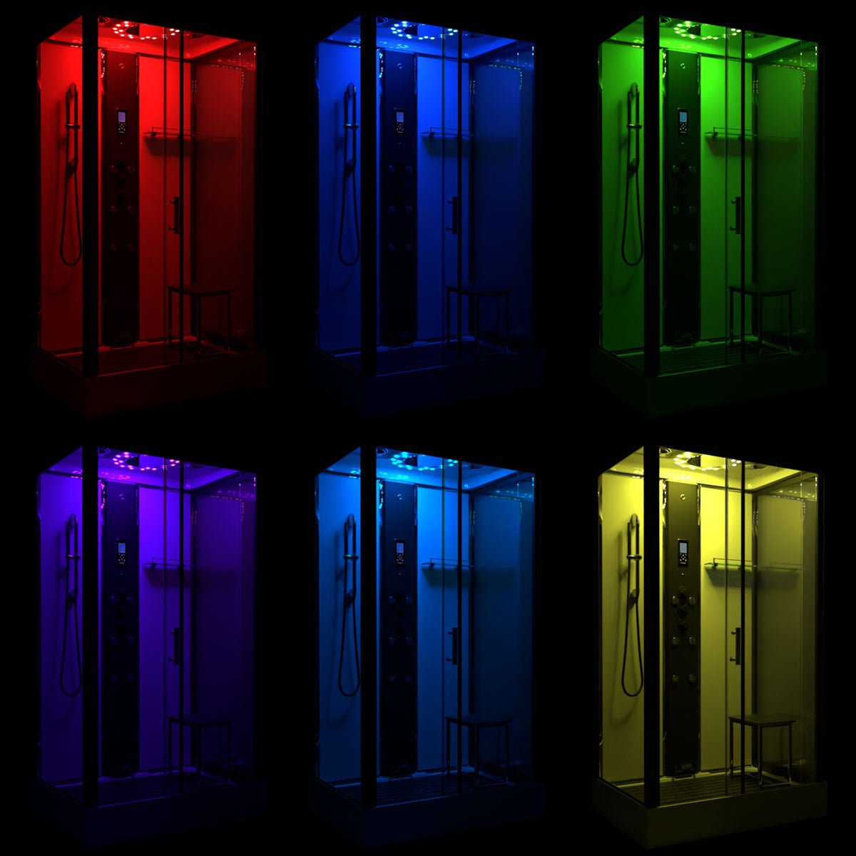 Insignia Monochrome Rectangle Steam Shower - Nuovo Luxury - Steam Shower