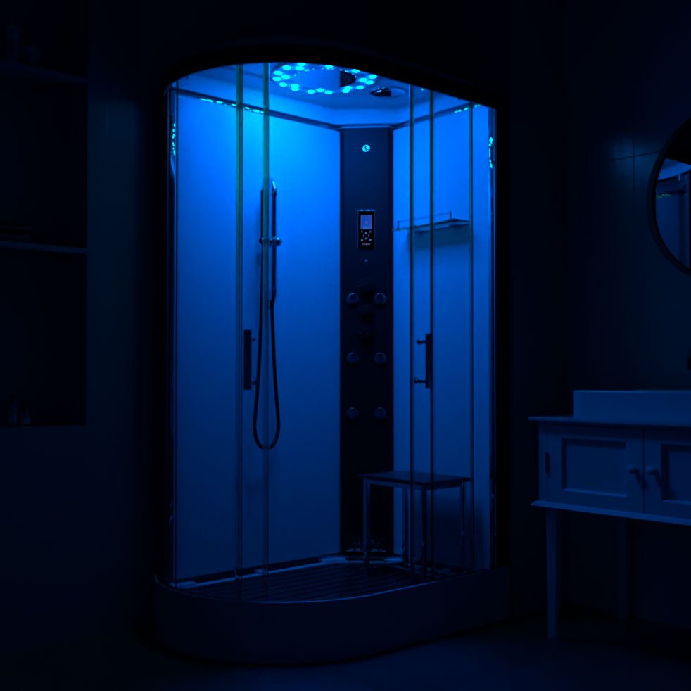 Insignia Monochrome Steam Shower - Right Hand Offset - Nuovo Luxury - Steam Shower