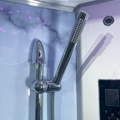 Insignia Offset Steam Shower Grey Marble (Left Hand) - Nuovo Luxury - Steam Shower