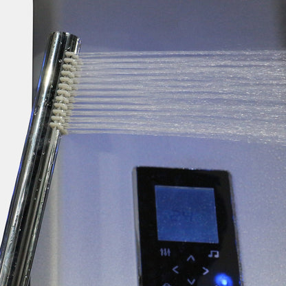 Insignia Offset Steam Shower Grey Marble (Right Hand) - Nuovo Luxury - Steam Shower