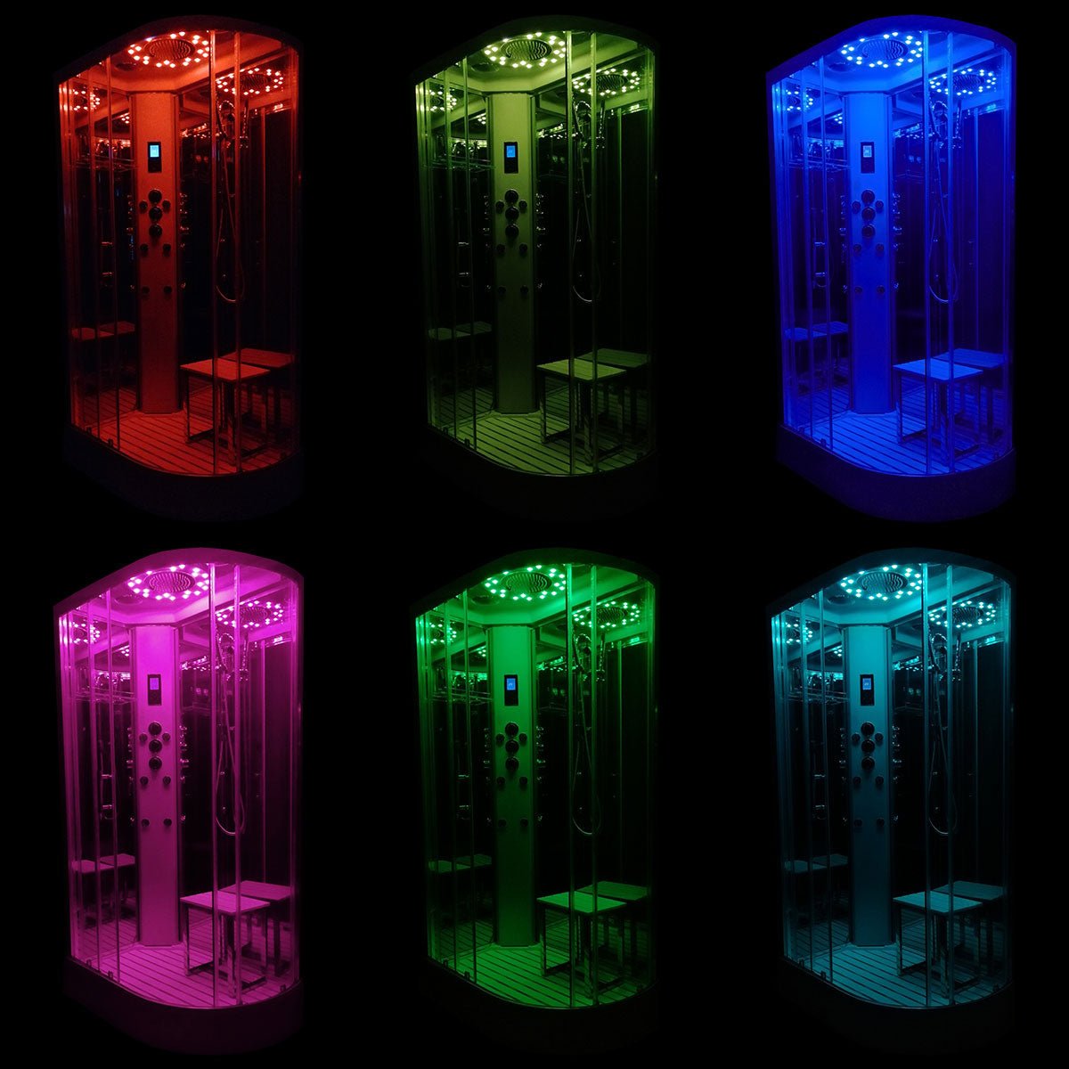 Insignia Platinum Shower Cabin 1200x800mm - Black Frame/Left Hand - Nuovo Luxury - Sauna & Steam Shower Cabin