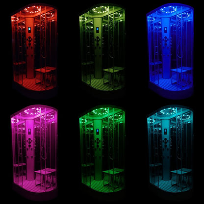 Insignia Platinum Shower Cabin 1200x800mm - Black Frame/Left Hand - Nuovo Luxury - Sauna & Steam Shower Cabin