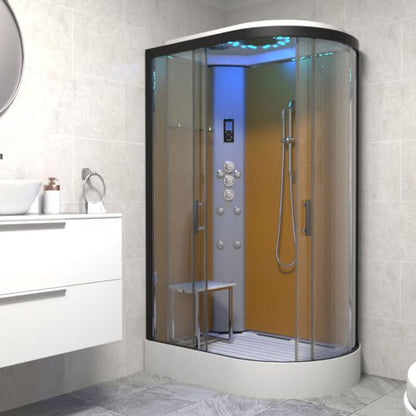 Insignia Platinum Shower Cabin 1200x800mm - Black Frame/Left Hand - Nuovo Luxury - Sauna & Steam Shower Cabin