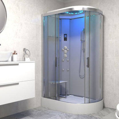Insignia Platinum Shower Cabin 1200x800mm - Chrome Frame/Left Hand - Nuovo Luxury - Sauna & Steam Shower Cabin