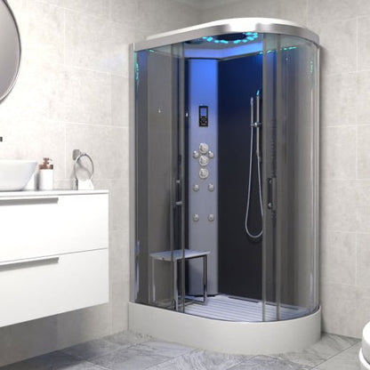 Insignia Platinum Shower Cabin 1200x800mm - Chrome Frame/Left Hand - Nuovo Luxury - Sauna & Steam Shower Cabin