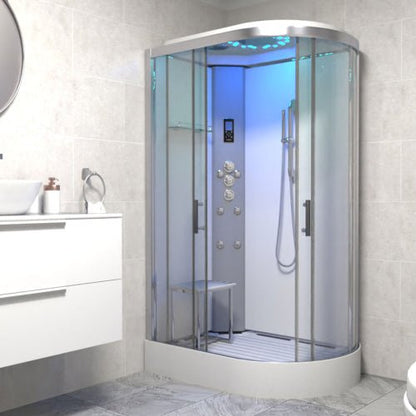 Insignia Platinum Shower Cabin 1200x800mm - Chrome Frame/Left Hand - Nuovo Luxury - Sauna & Steam Shower Cabin