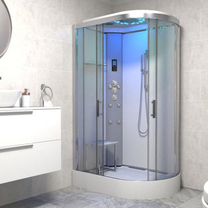 Insignia Platinum Shower Cabin 1200x800mm - Chrome Frame/Left Hand - Nuovo Luxury - Sauna & Steam Shower Cabin
