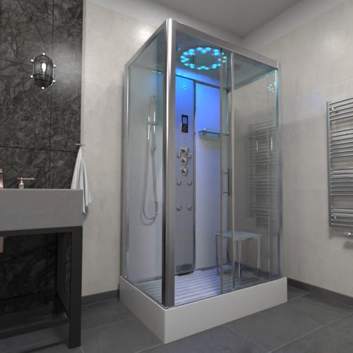 Insignia Platinum Steam Shower 1150x850mm - Chrome Frame - Nuovo Luxury - Steam Shower Bath