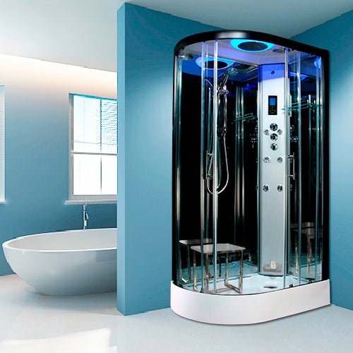 Insignia Premium Offset Quadrant Steam Shower Cabin 1100 x 700mm - Nuovo Luxury - Steam Shower