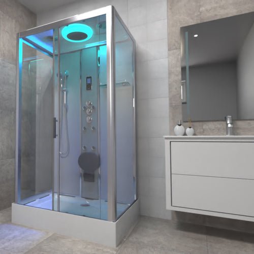 Insignia Premium Shower Cabin 1050x850mm - Chrome Frame - Nuovo Luxury - Steam Shower Bath