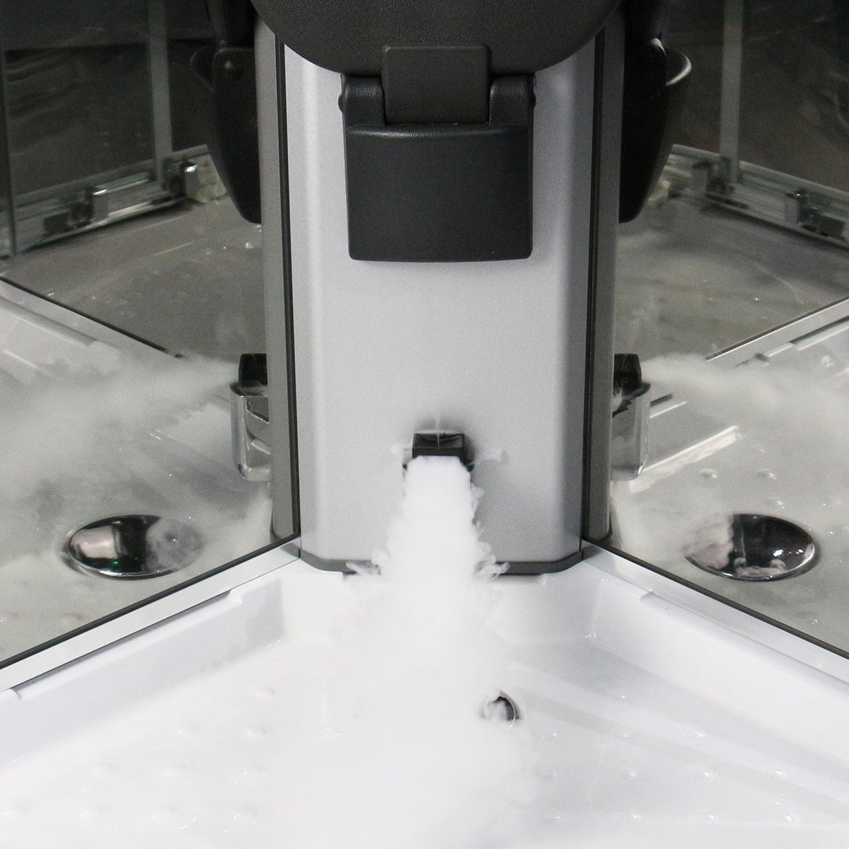 Insignia Premium Steam Shower 800x800mm - Black Frame/Clear Glass - Nuovo Luxury - Steam Shower Bath