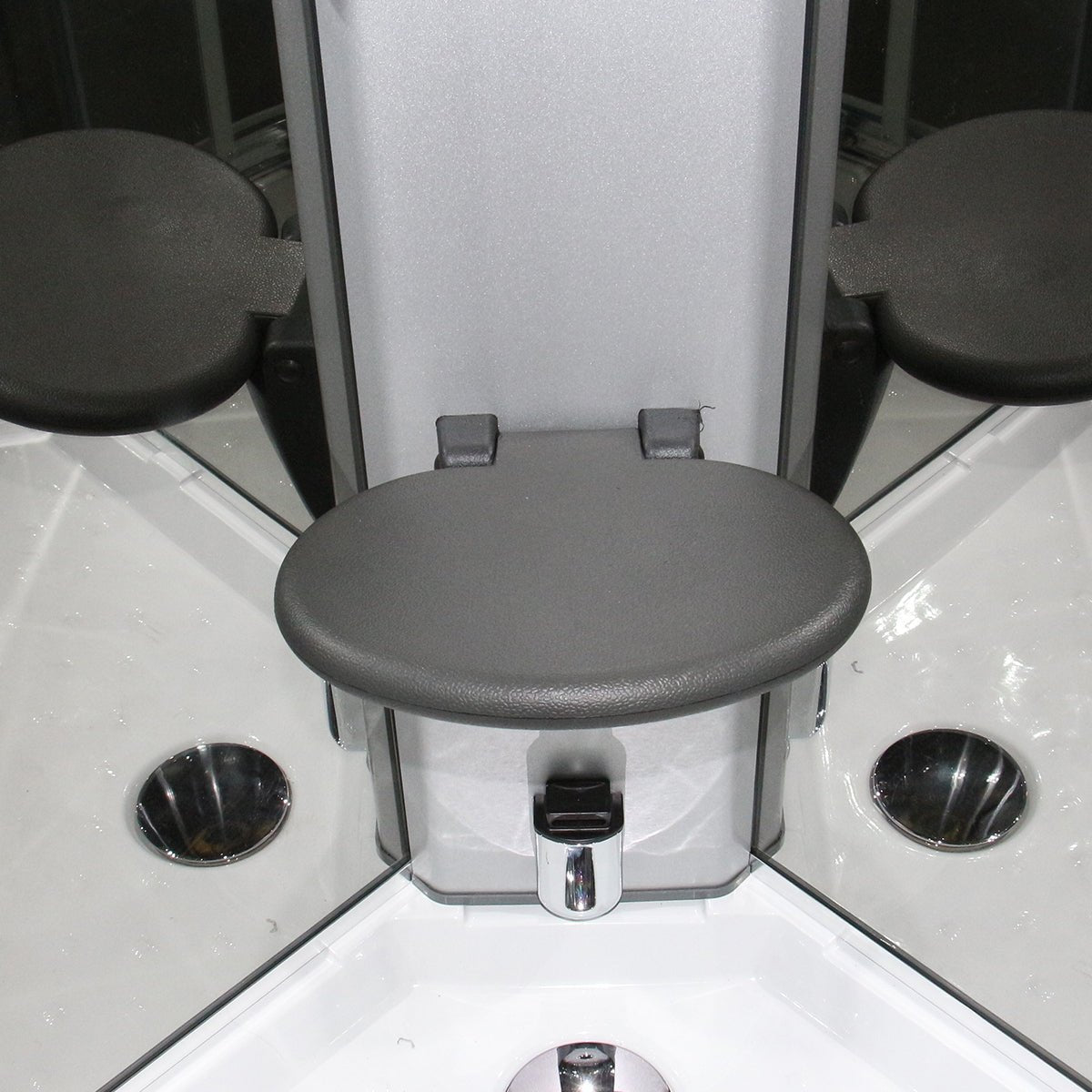 Insignia Premium Steam Shower 800x800mm - Black Frame/Clear Glass - Nuovo Luxury - Steam Shower Bath