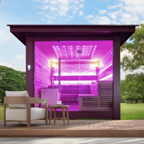 Insignia V2 Ultimate 6 to 8 - Person Garden Sauna Cedar Wood - Nuovo Luxury - Outdoor Sauna