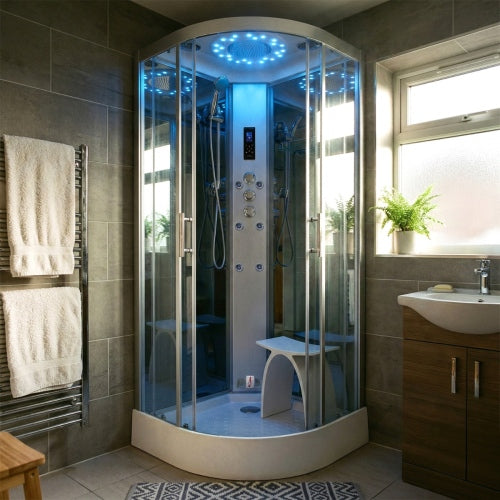 Platinum Steam Shower 1000x1000mm - Chrome Frame / Clear Glass