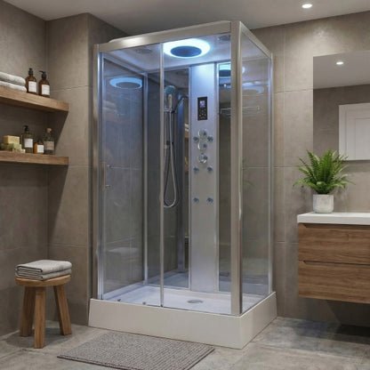 Insignia Premium Shower Cabin 1050x850mm - Chrome Frame