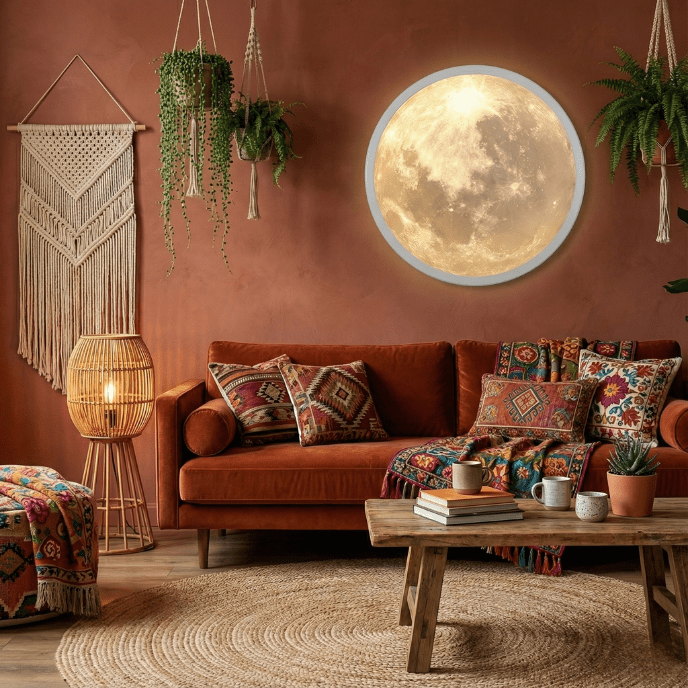 Luxury LED Planet Wall Light – 100cm Dimmable Earth or Moon Edition (Modern Wall Art Lamp) - Nuovo Luxury - 