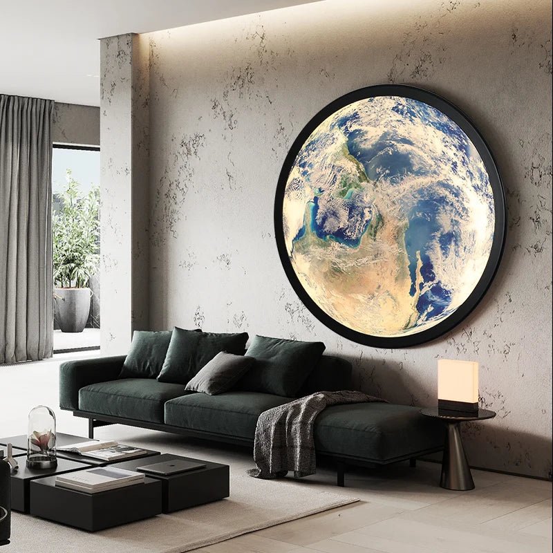 Luxury LED Planet Wall Light – 100cm Dimmable Earth or Moon Edition (Modern Wall Art Lamp) - Nuovo Luxury - 