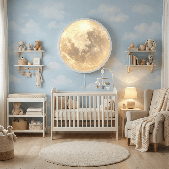 Luxury LED Planet Wall Light – 100cm Dimmable Earth or Moon Edition (Modern Wall Art Lamp) - Nuovo Luxury - 