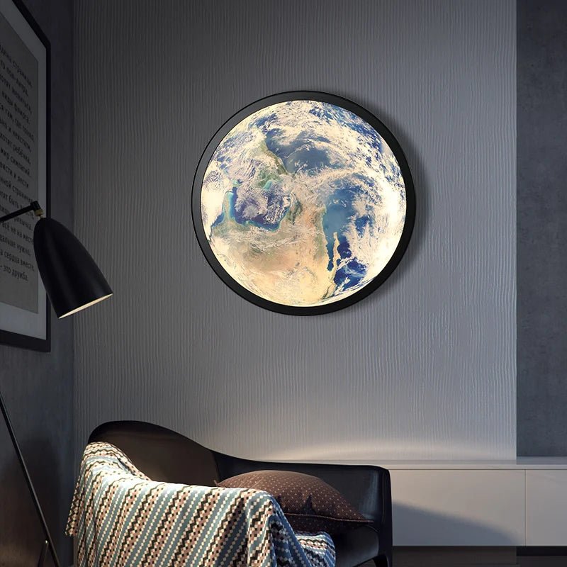 Luxury LED Planet Wall Light – 100cm Dimmable Earth or Moon Edition (Modern Wall Art Lamp) - Nuovo Luxury - 