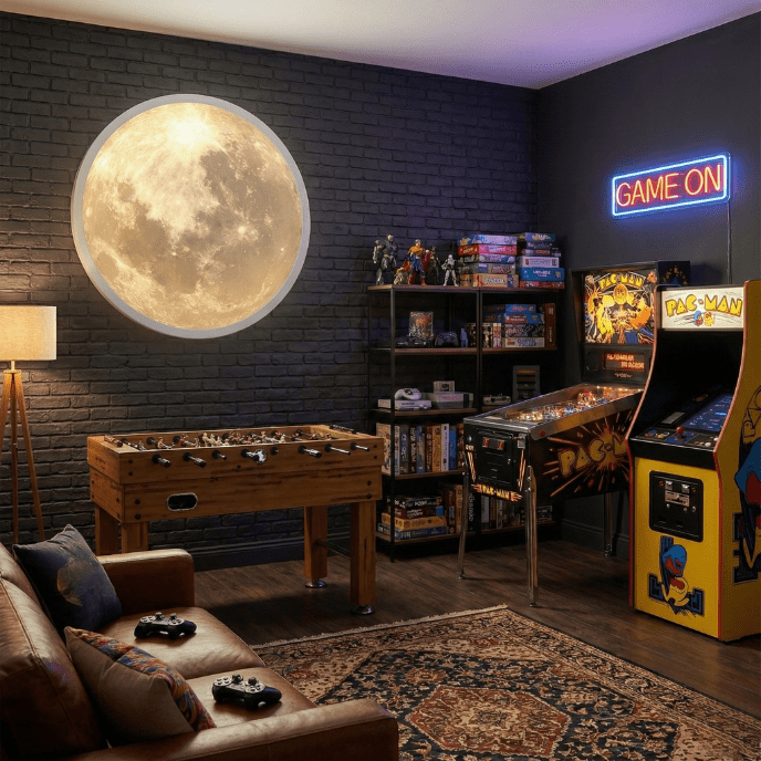 Luxury LED Planet Wall Light – 100cm Dimmable Earth or Moon Edition (Modern Wall Art Lamp) - Nuovo Luxury - 