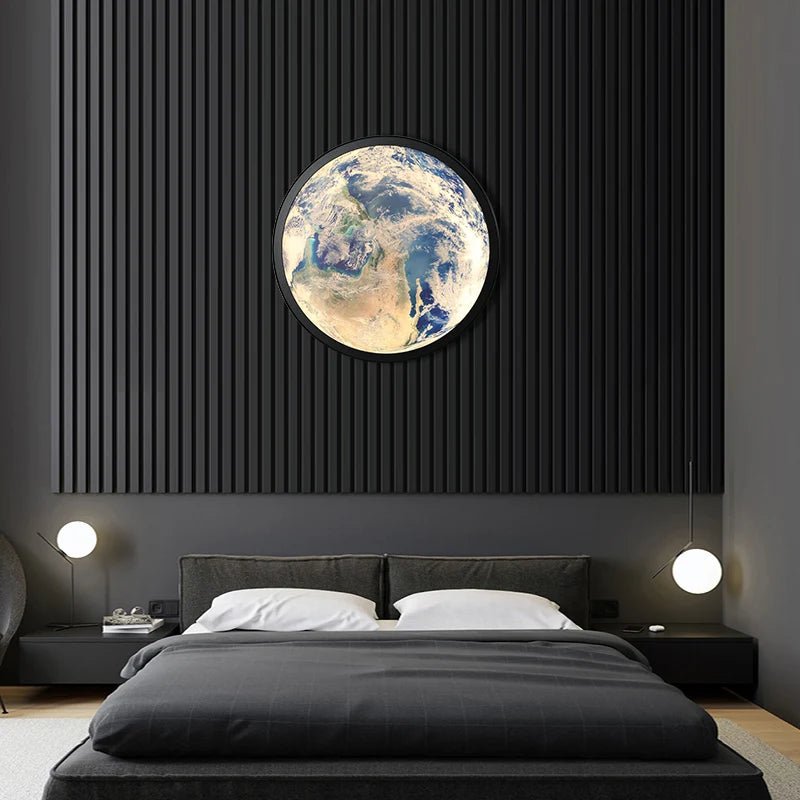Luxury LED Planet Wall Light – 100cm Dimmable Earth or Moon Edition (Modern Wall Art Lamp) - Nuovo Luxury - 