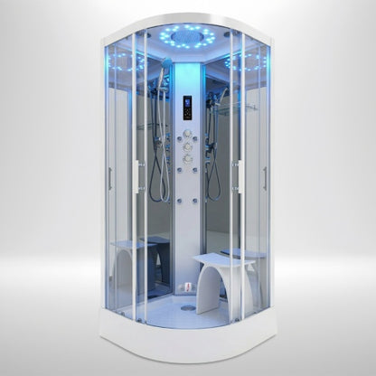 Platinum Steam Shower 1000x1000mm - Chrome Frame / Clear Glass