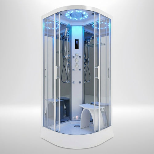 Platinum Steam Shower 1000x1000mm - Chrome Frame / Clear Glass